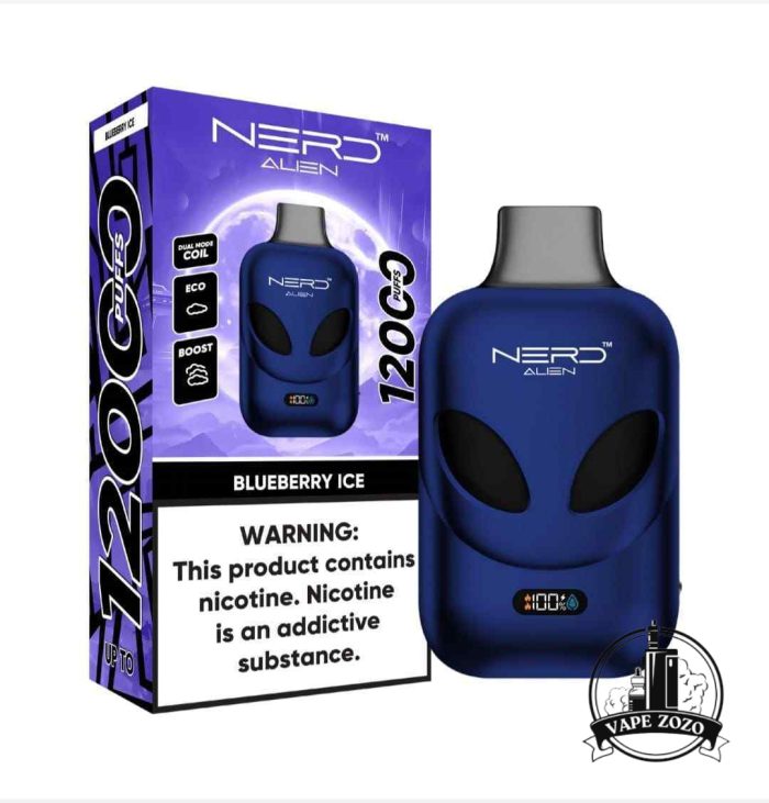 NERD Alien 12000 Puffs 20MG Disposable Vape Price in Dubai BLUEBERRY ICE