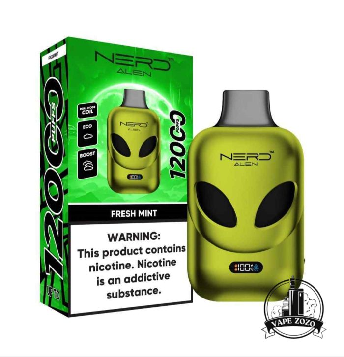 NERD Alien 12000 Puffs 20MG Disposable Vape Price in Dubai FRESH MINT