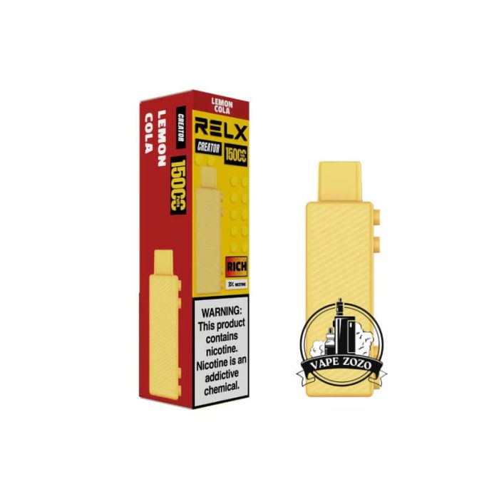 RELX Creator Kit 15000 Puffs Disposable Vape Price in Dubai Lemon Cola