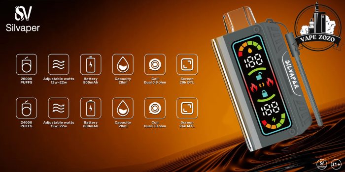 SILVAPER 20000 Puffs 20MG Disposable Vape Dubai