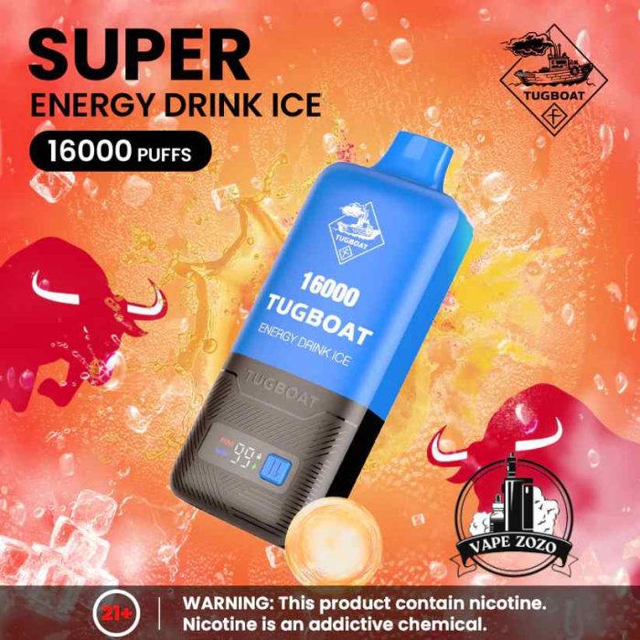 TUGBOAT Super 16000 Puffs 50MG Disposable Vape Price in Dubai Energy Drink Ice