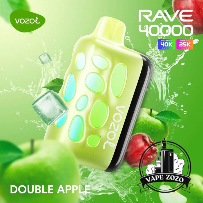 VOZOL Rave 40000 Puffs 50MG Disposable Vape Price in Dubai Double Apple