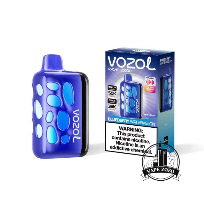 VOZOL Rave 50000 Puffs 50MG Disposable Vape Price in Dubai Blueberry Watermelon
