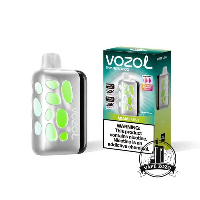 VOZOL Rave 50000 Puffs 50MG Disposable Vape Price in Dubai Miami Mint