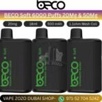 BECO Soft 6000 Puffs 20Mg 50Mg Disposable Vape in UAE