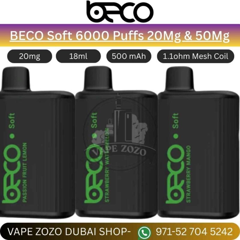 BECO Soft 6000 Puffs 20Mg 50Mg Disposable Vape in UAE