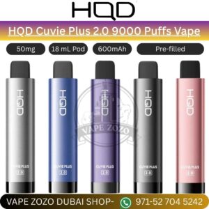 HQD Cuvie Plus 2.0 9000 Puffs Disposable Vape In Dubai