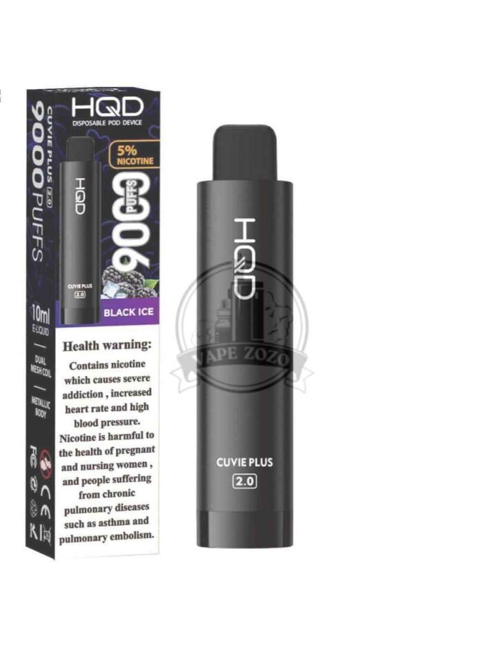 HQD Cuvie Plus 2.0 9000 Puffs Disposable Vape in Dubai black-ice