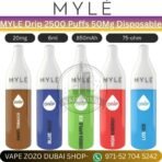 MYLE Drip 2500 Puffs 50Mg Disposable Vape in Dubai