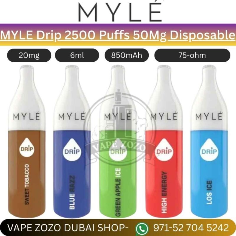 MYLE Drip 2500 Puffs 50Mg Disposable Vape in Dubai