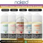 NAKED Vape Juice 60ml 3mg E-Liquid in Dubai
