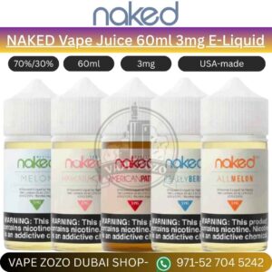 NAKED Vape Juice 60ml 3mg E Liquid In Dubai