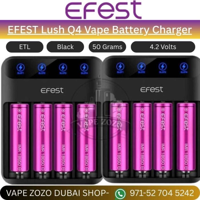 EFEST Lush Q4 Vape Battery Charger in Dubai