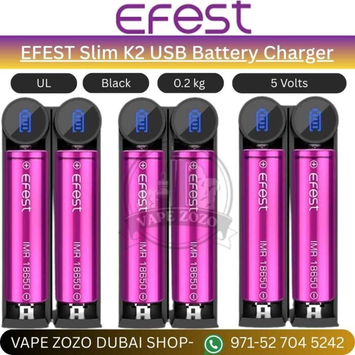 EFEST Slim K2 USB Battery Charger in Dubai