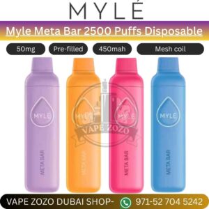 MYLE Meta Box 5000 Puffs 20mg & 50mg Disposable Vape In Dubai