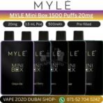MYLE Mini Box 1500 Puffs 20mg Disposable Vape in Dubai