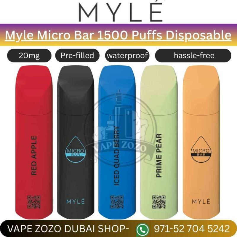 Myle Micro Bar 1500 Puffs Disposable Vape In Dubai