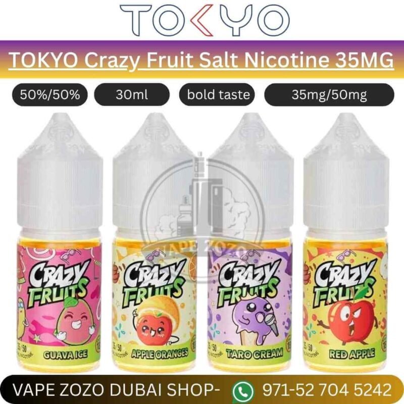 TOKYO Crazy Fruit Salt Nicotine 35MG & 50MG E-Liquid in Dubai