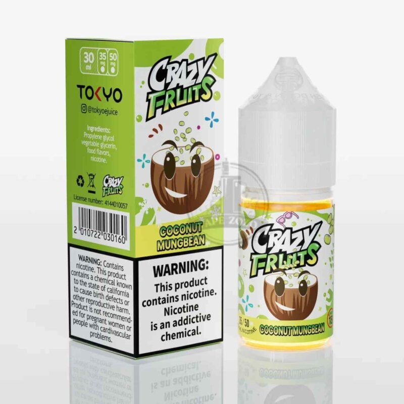 TOKYO Crazy Fruit Salt Nicotine 35MG & 50MG E Liquid In Dubai COCONUT MUNGBEAN