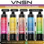 VNSN Max 20000 Puffs 50MG Disposable Vape in Dubai