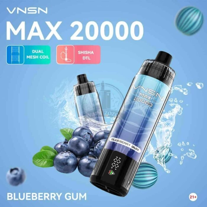 VNSN Max 20000 Puffs 50MG Disposable Vape in Dubai BLUEBERRY-GUM