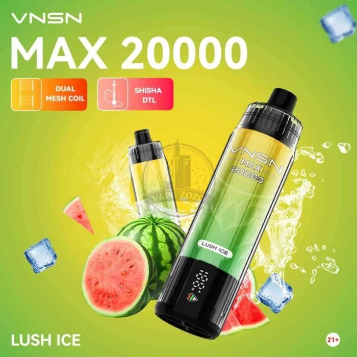 VNSN Max 20000 Puffs 50MG Disposable Vape in Dubai LUSH-ICE