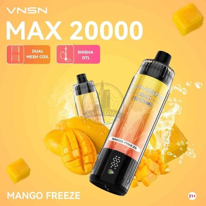VNSN Max 20000 Puffs 50MG Disposable Vape in Dubai MANGO-FREEZE