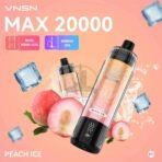 VNSN Max 20000 Puffs 50MG Disposable Vape in Dubai PEACH-ICE