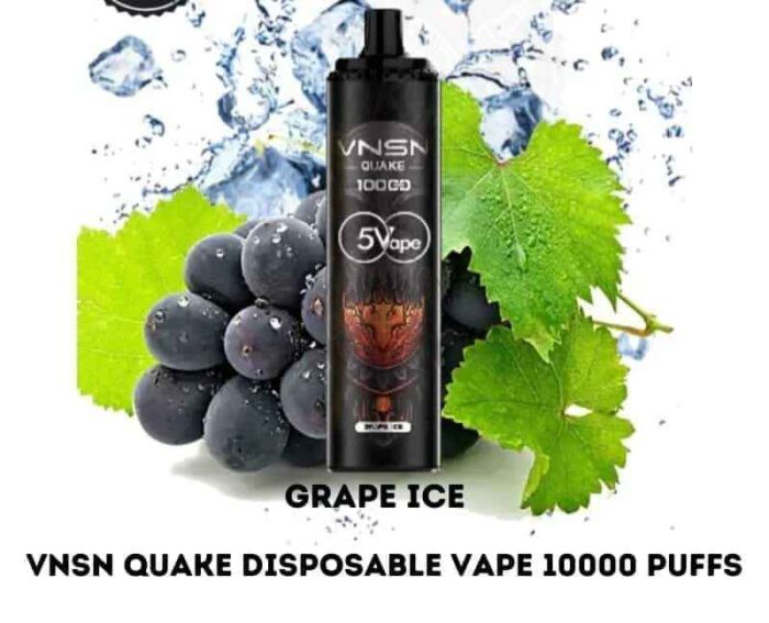 VNSN Quake 10000 Puffs 50mg Disposable Vape In UAE grape ice