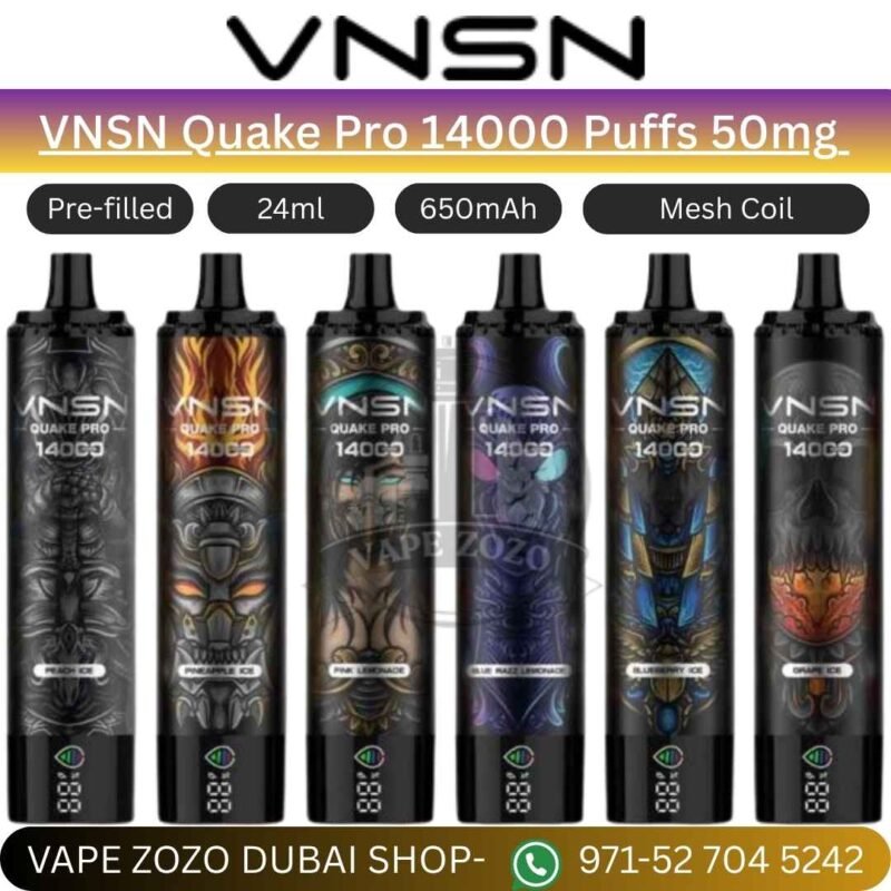 VNSN Quake Pro 14000 Puffs 50mg Disposable Vape in Dubai