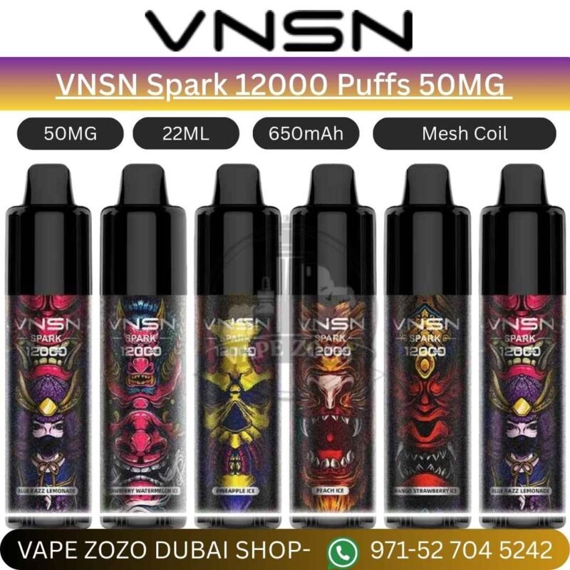 VNSN Spark 12000 Puffs 50MG Disposable Vape in Dubai