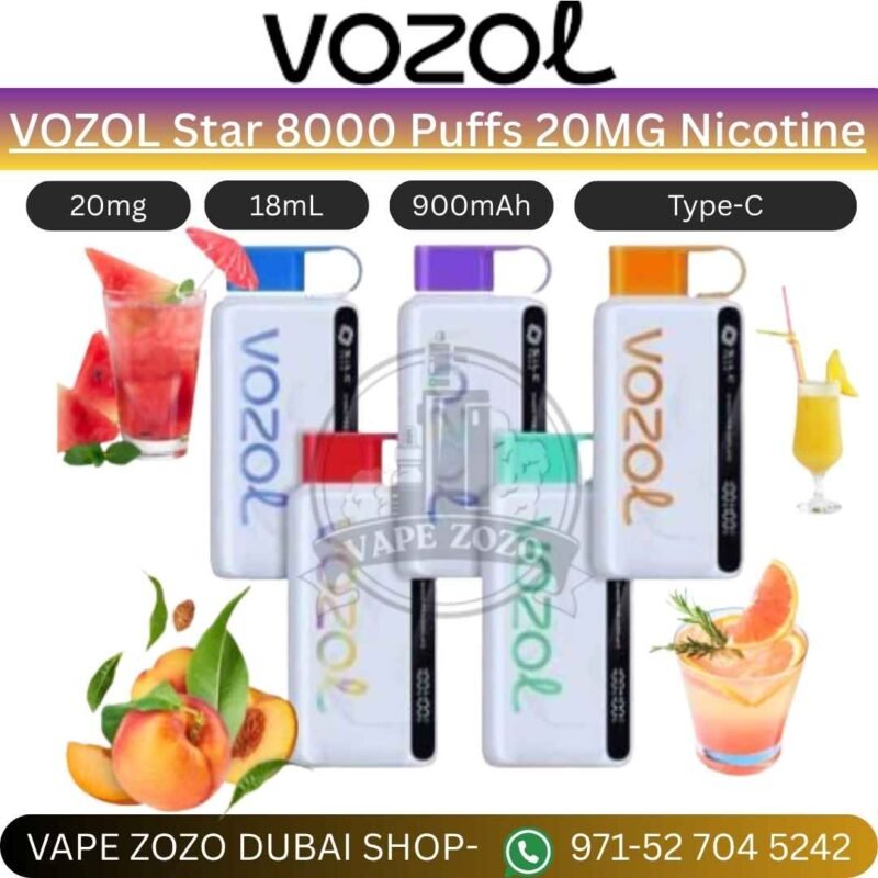 VOZOL Star 8000 Puffs 20MG Nicotine Disposable Vape in Dubai