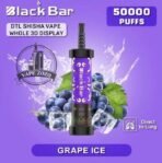 black bar 50000 puffs dtl disposable vape in dubai grape ice