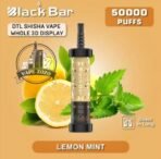 black bar 50000 puffs dtl disposable vape in dubai lemon mint