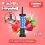 black bar 50000 puffs dtl disposable vape in dubai strawberry watermelon