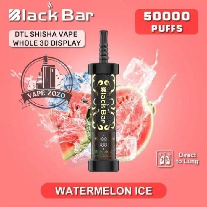 black bar 50000 puffs dtl disposable vape in dubai watermelon ice