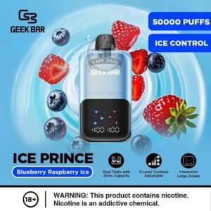 geek bar ice prince 50000 puffs disposable vape in dubai blueberry raspberry ice
