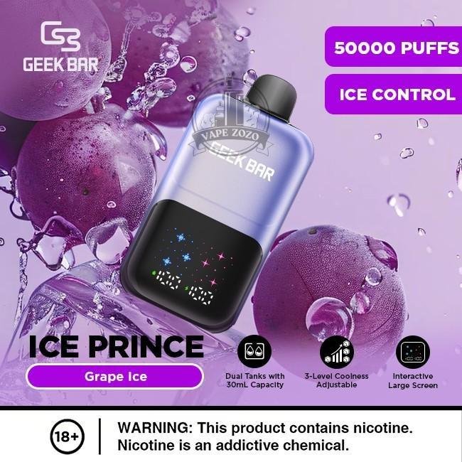 geek bar ice prince 50000 puffs disposable vape in dubai grape ice