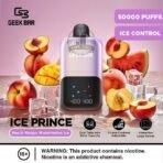 geek bar ice prince 50000 puffs disposable vape in dubai peach mango watermelon ice