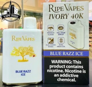 ripe vapes ivory 40k puffs disposable vape in dubai blue razz ice