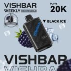 vishbar 20000 puffs disposable vape in dubai black ice