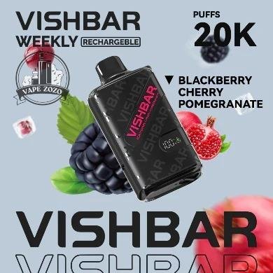 vishbar weekly 20000 puffs disposable vape in dubai blackberry cherry pomegranate