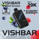 vishbar 20000 puffs disposable vape in dubai blueberry raspberry