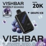 vishbar 20000 puffs disposable vape in dubai grape ice