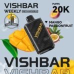 vishbar 20000 puffs disposable vape in dubai mango passionfruit