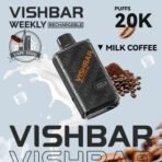 vishbar 20000 puffs disposable vape in dubai milk coffee
