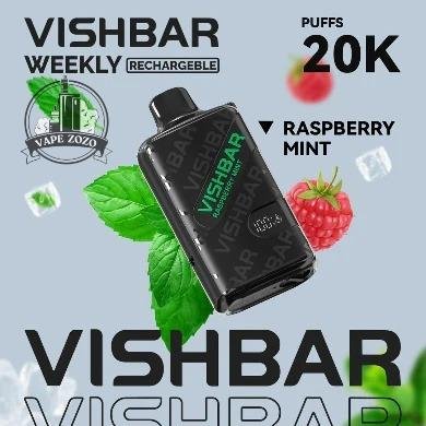 vishbar weekly 20000 puffs disposable vape in dubai raspberry mint