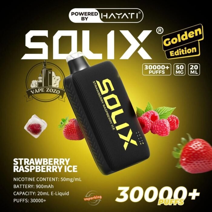 Hayati Solix 30000 Puffs Disposbale Strawberry Raspberry Ice