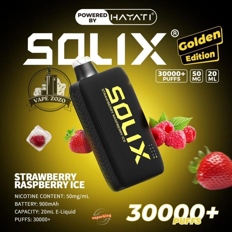 Hayati Solix 30000 Puffs Disposbale Strawberry Raspberry Ice