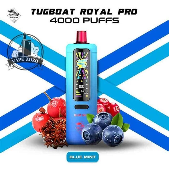 Tugboat Royal Pro 40000 Puffs Blue Mint Disposable Vape In UAE